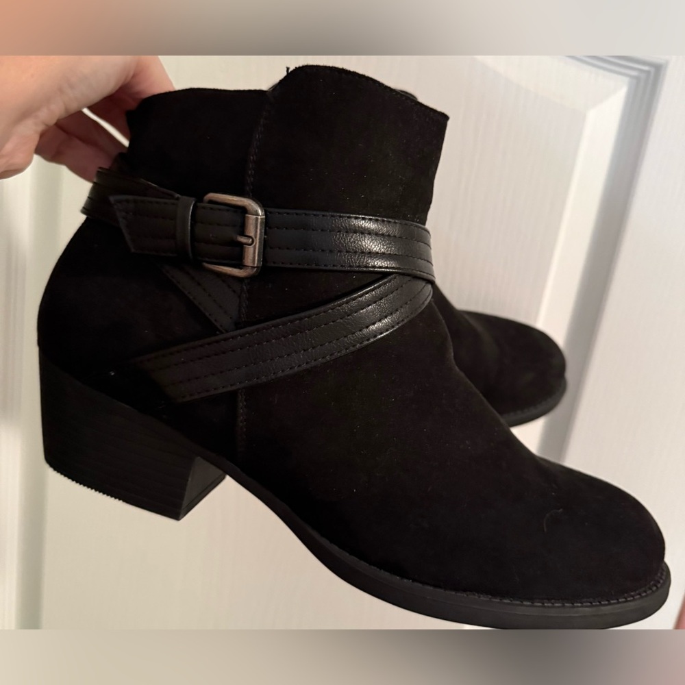 Torrid Black Ankle Boots with Buckle Detail